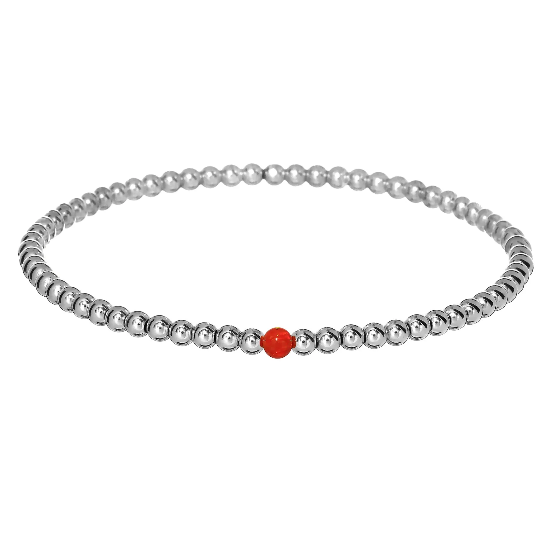 BOLITA | Opal Charm and 14K Gold Filled Beads Bracelet