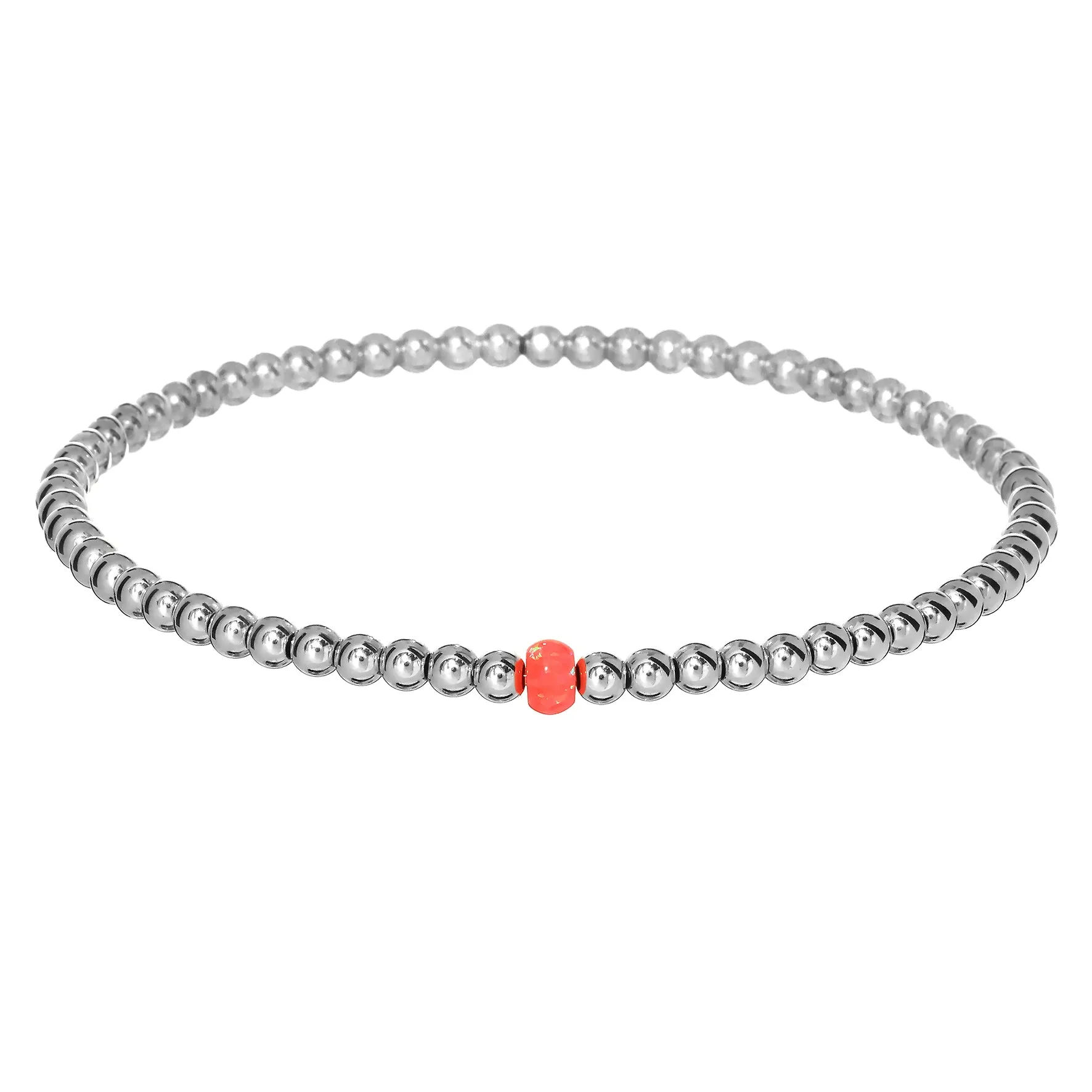 BOLITA | Opal Charm and 14K Gold Filled Beads Bracelet