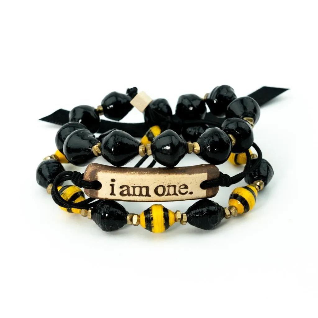 Bracelet -  Black & Yellow Team Signature