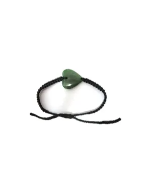 Bracelet NZ Jade Heart - Adjustable
