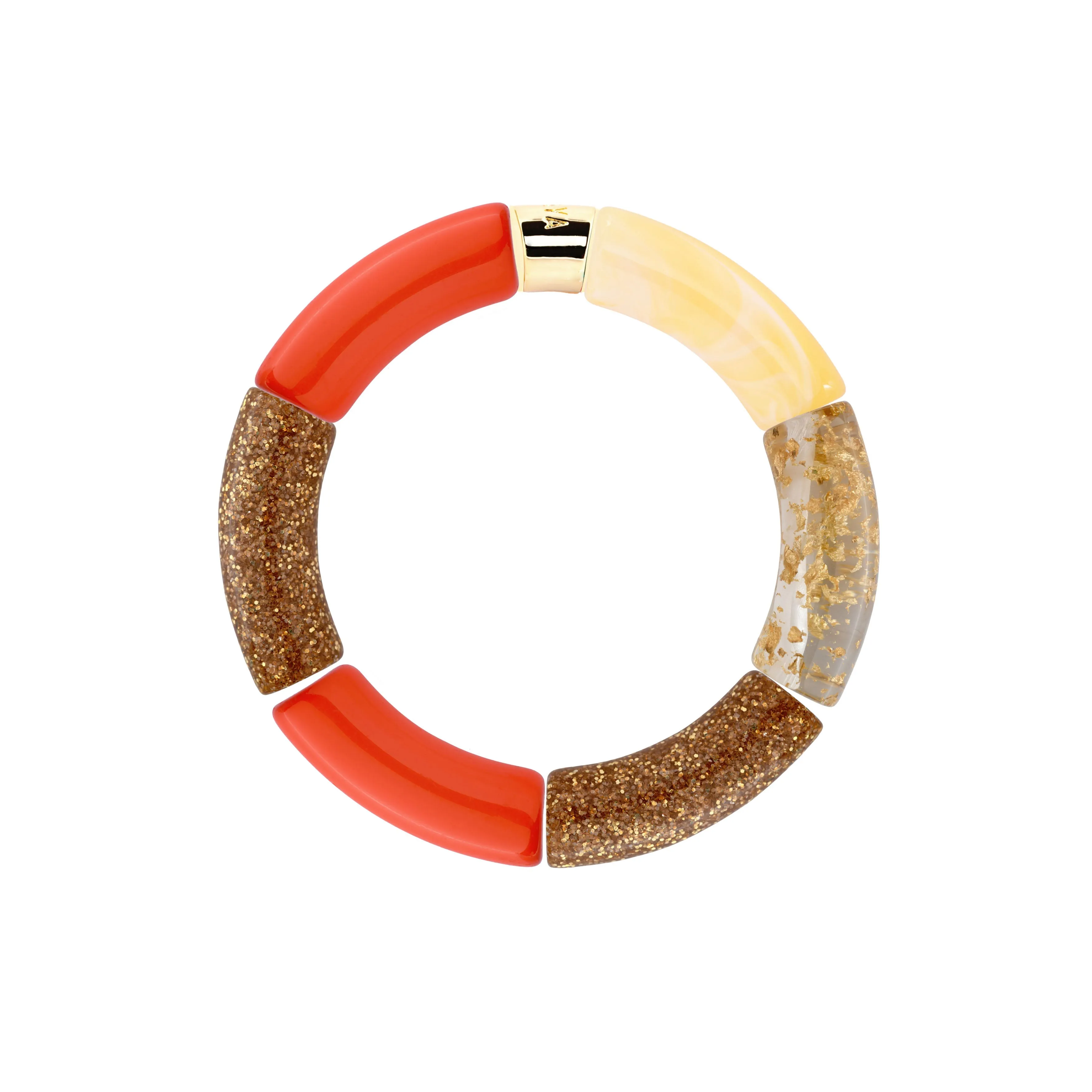 BRACELET PIPOCA TANGERINA-OURO 2