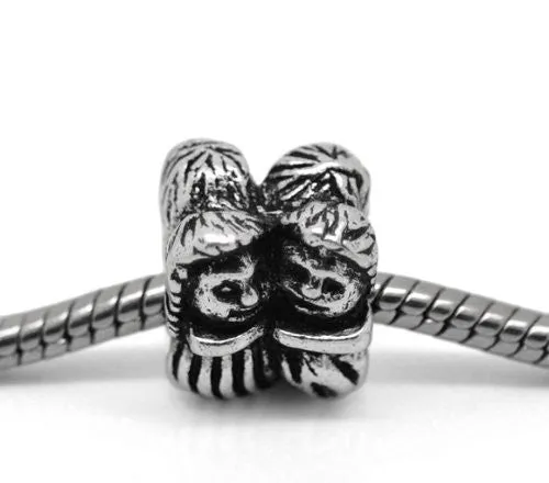 Bride & Groom Charm European Bead Compatible for Most European Snake Chain Bracelet