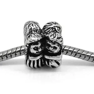 Bride & Groom Charm European Bead Compatible for Most European Snake Chain Bracelet