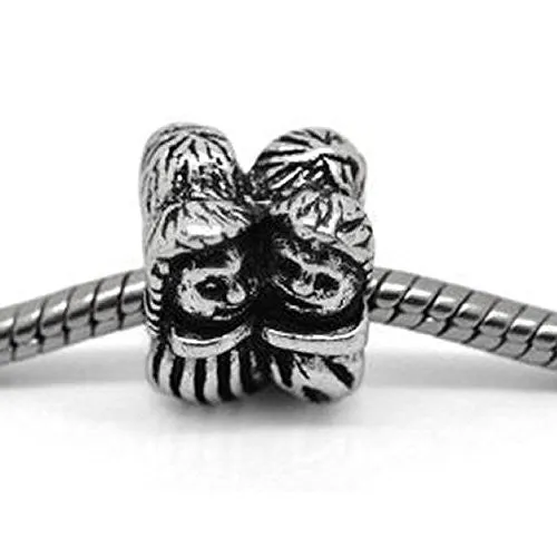 Bride & Groom Charm European Bead Compatible for Most European Snake Chain Bracelet