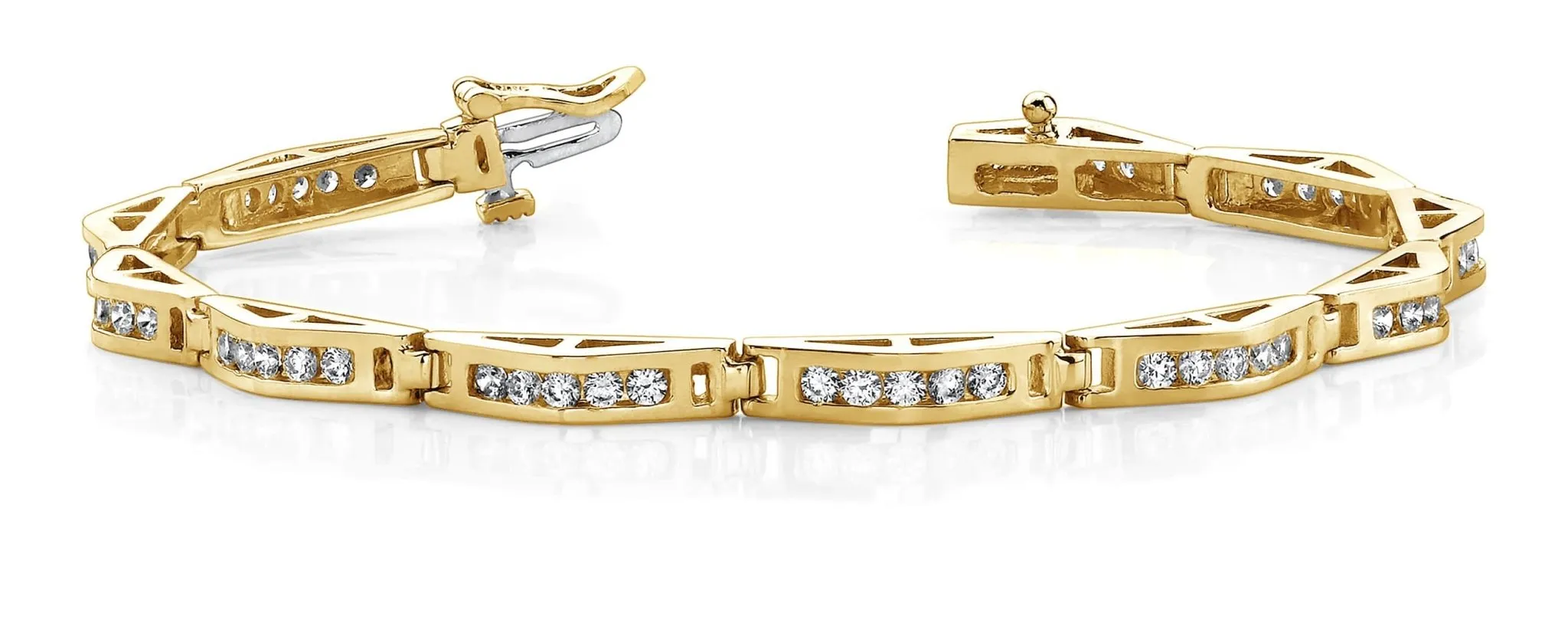 Bridge Link Lab-Grown Diamond Bracelet with 3.00 ct.(finished) 2.5mm