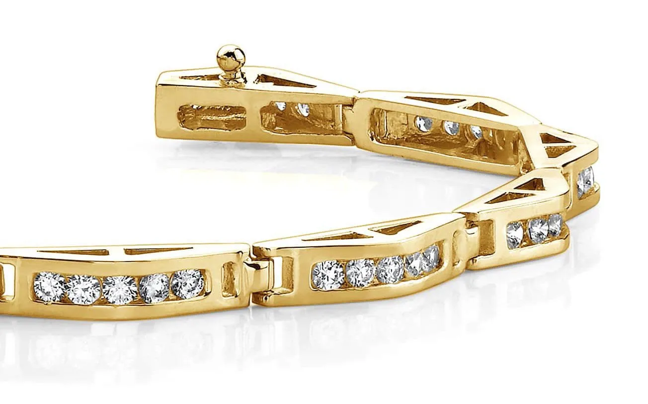 Bridge Link Lab-Grown Diamond Bracelet with 3.00 ct.(finished) 2.5mm