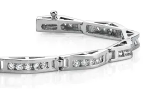 Bridge Link Lab-Grown Diamond Bracelet with 3.00 ct.(finished) 2.5mm