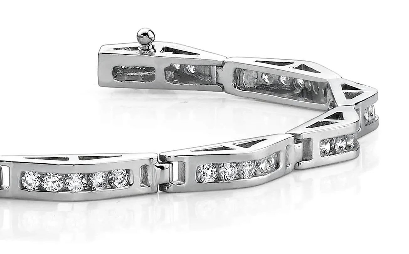 Bridge Link Lab-Grown Diamond Bracelet with 3.00 ct.(finished) 2.5mm