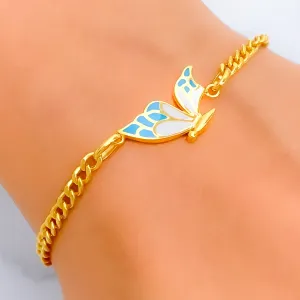Bright Beautiful Butterfly 21k Gold Bracelet