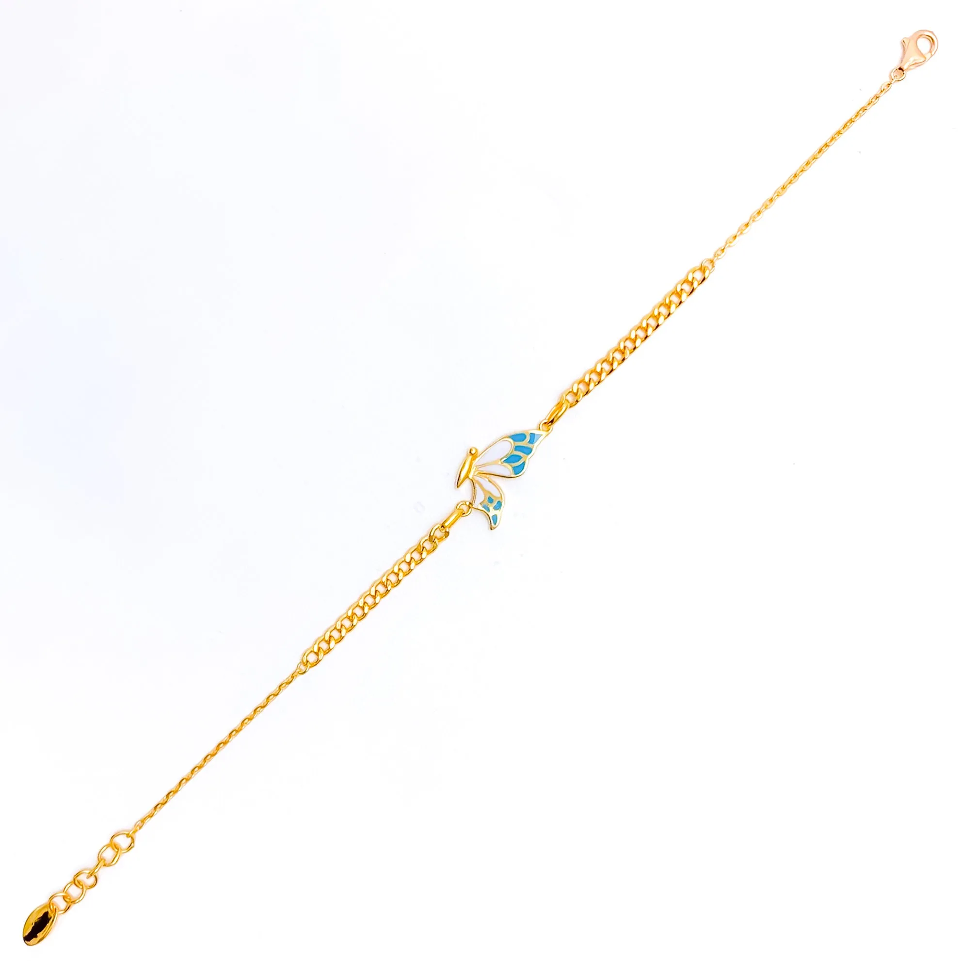 Bright Beautiful Butterfly 21k Gold Bracelet
