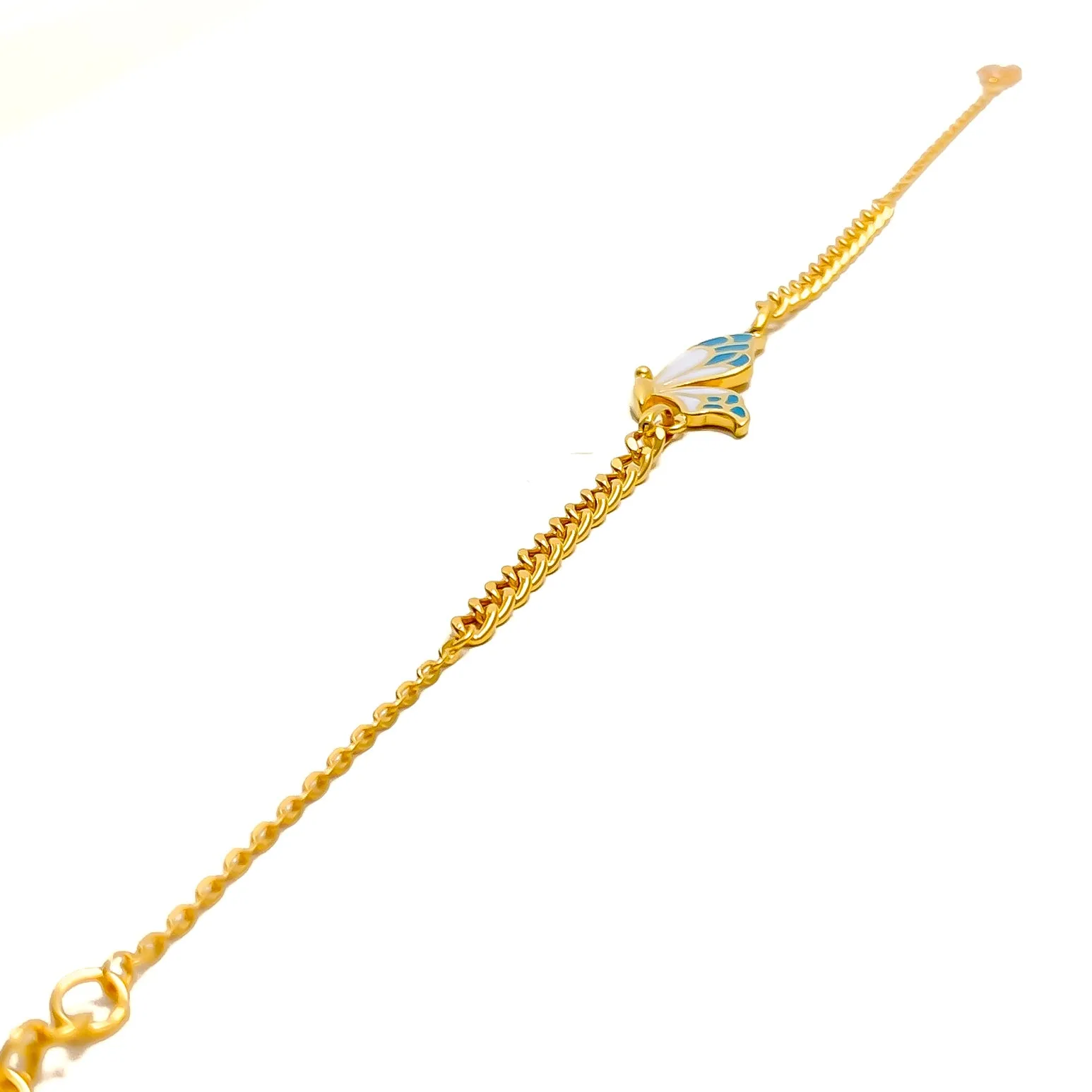Bright Beautiful Butterfly 21k Gold Bracelet