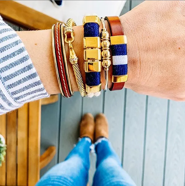Bristol - Mahogany/Navy/White/Gold