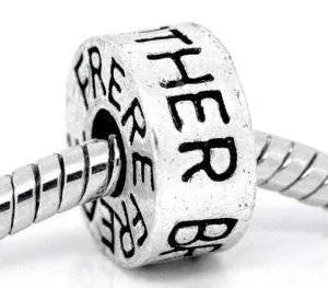 Brother Spacer European Bead Compatible for Most European Snake Chain Bracelet