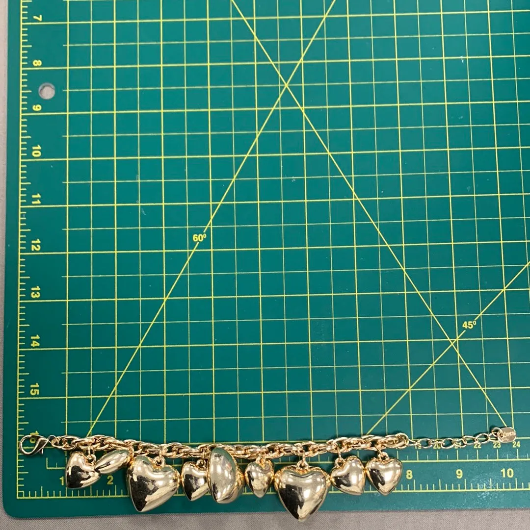 Bubble Heart Bracelet Gold