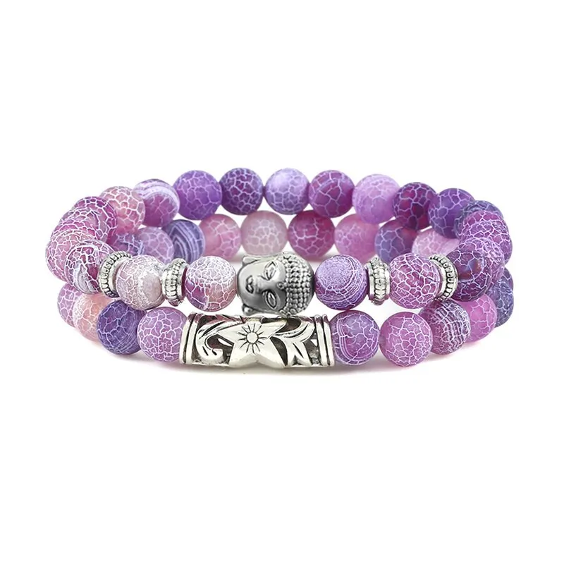 Buddha Head Bracelet for Women Men Natural Tiger Eye