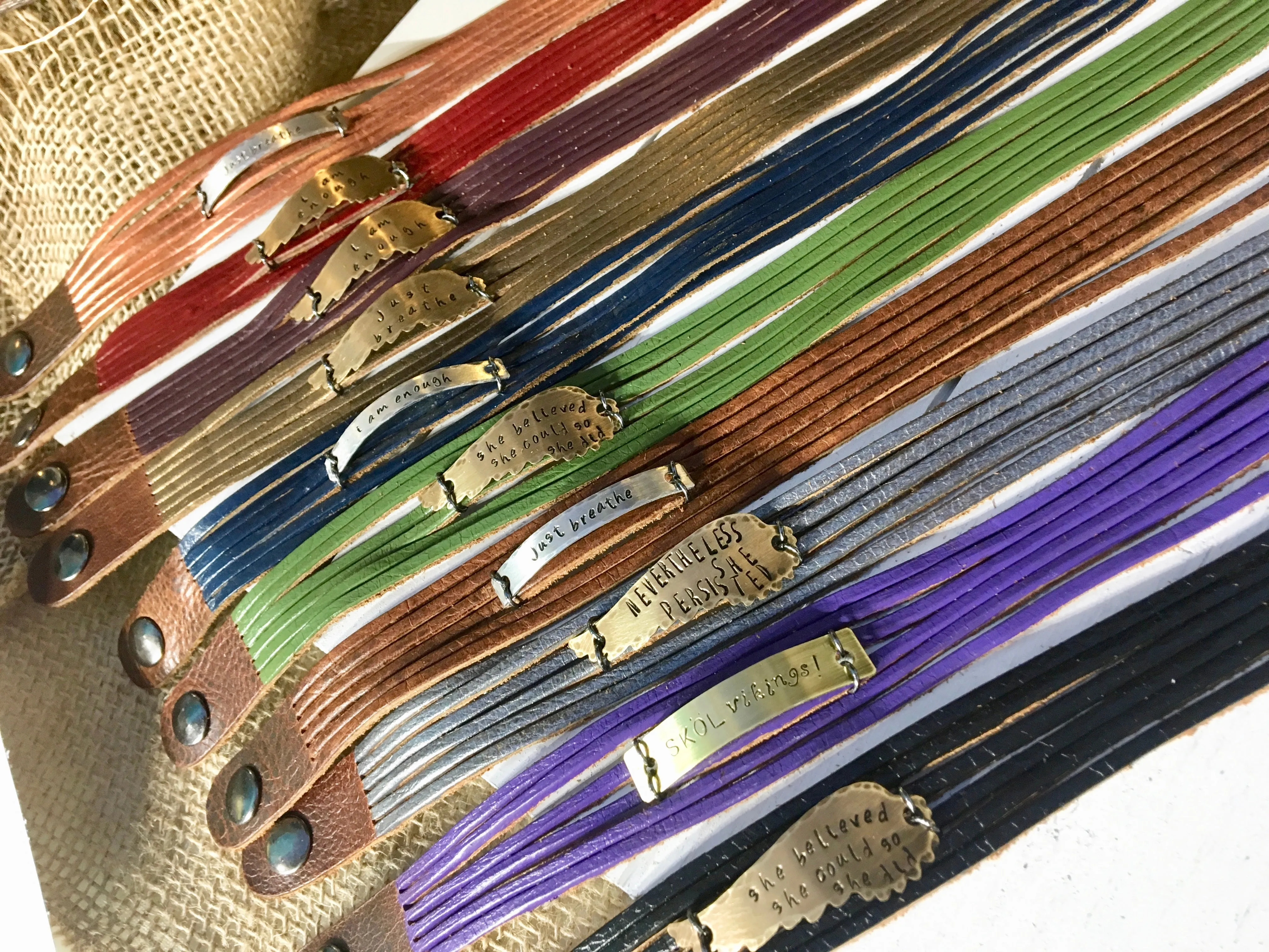 Build-A-WRAP Bracelet | Personalized | Double Wrap Leather | Womens | Adjustable