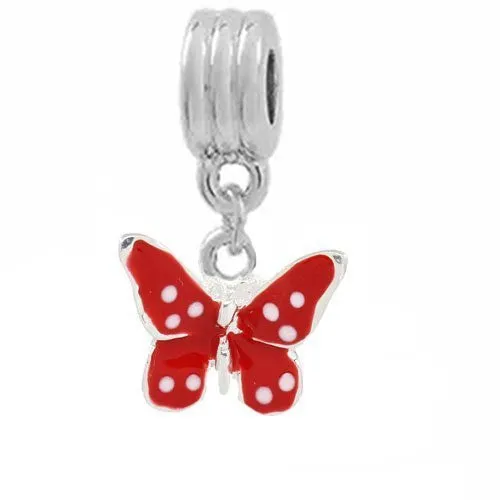Butterfly European Bead Compatible for Most European Snake Chain Bracelet