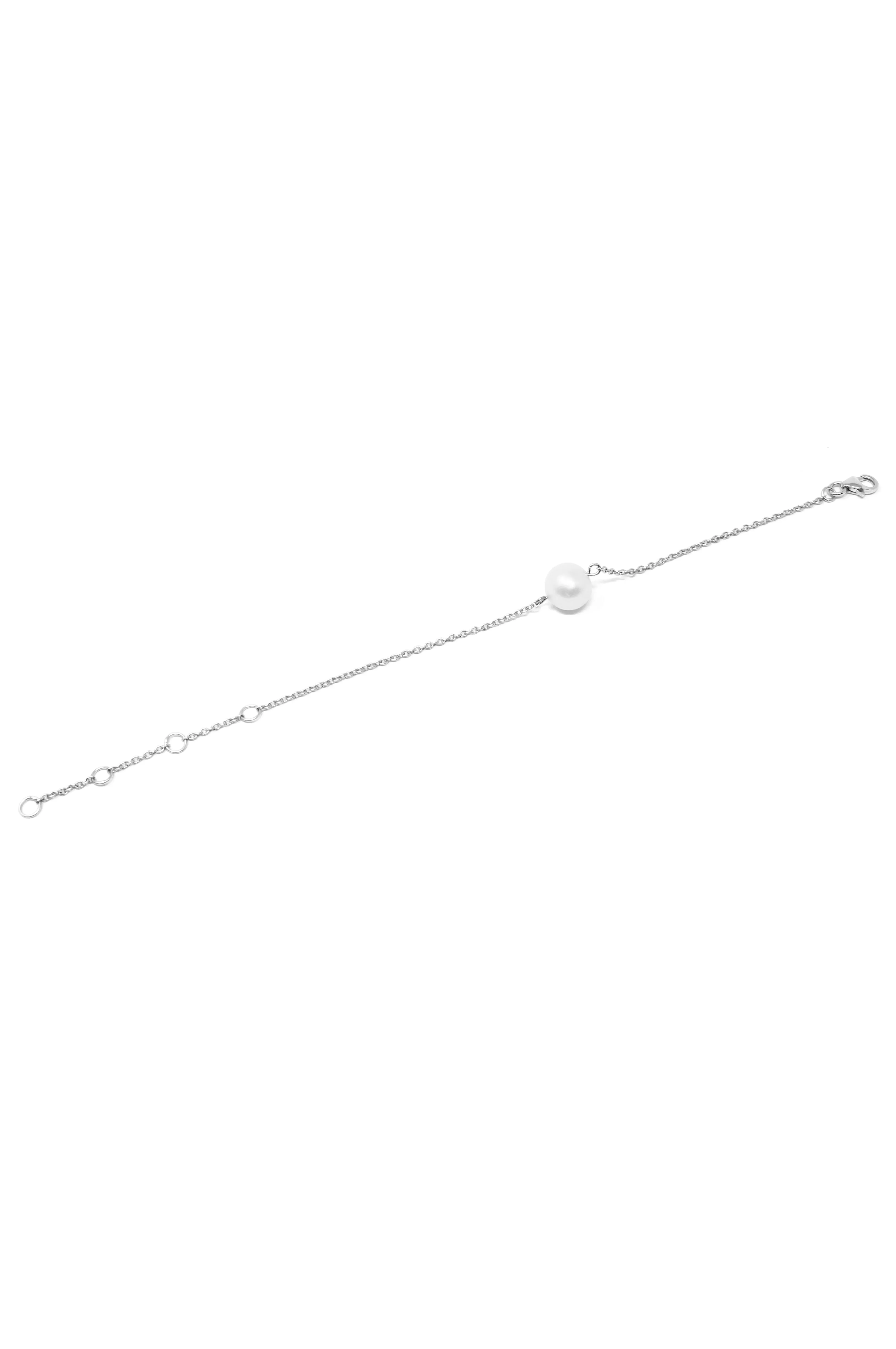 Carry Me Everywhere Pearl Blush Sterling Silver Chain Bracelet