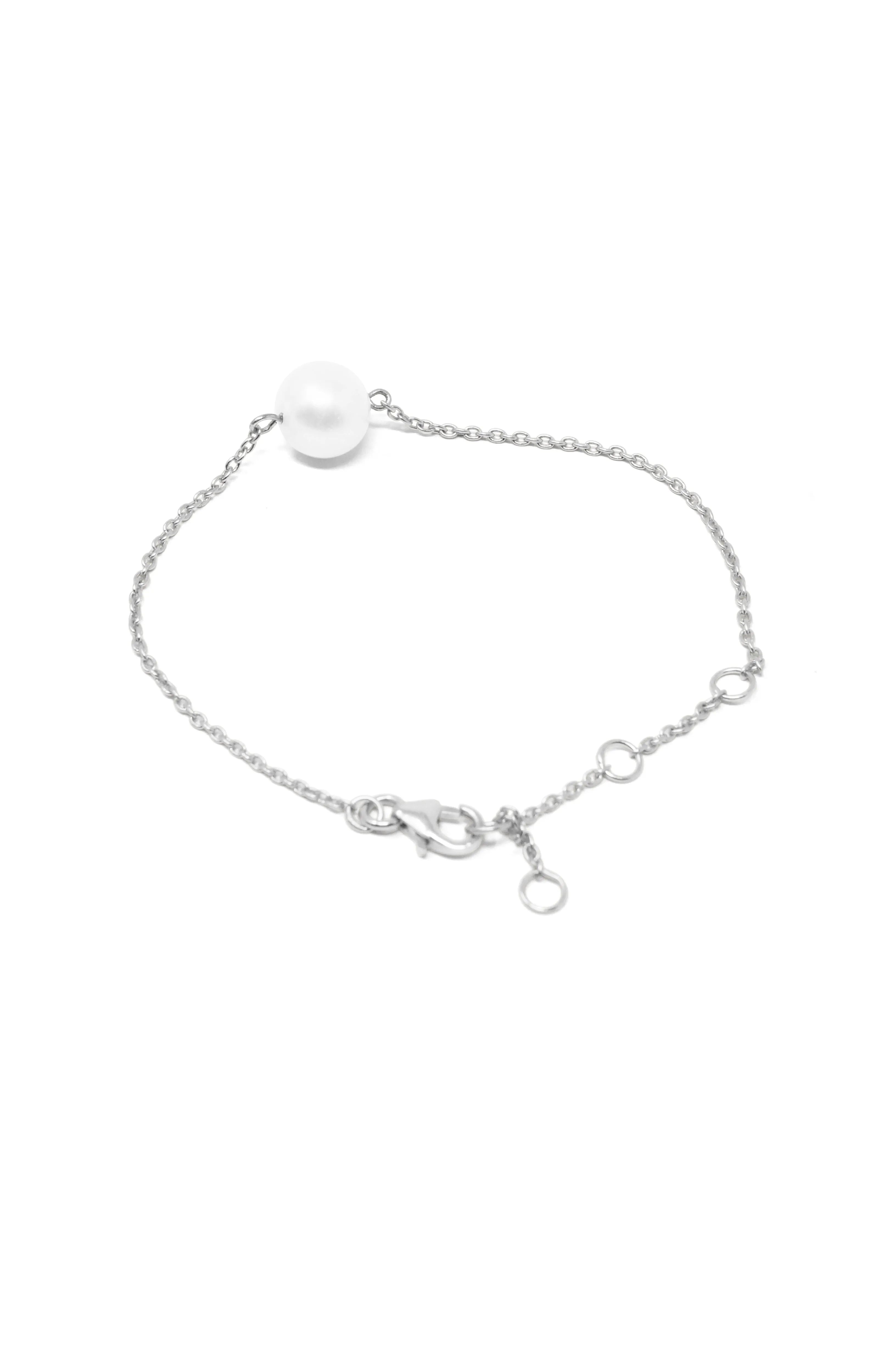 Carry Me Everywhere Pearl Blush Sterling Silver Chain Bracelet