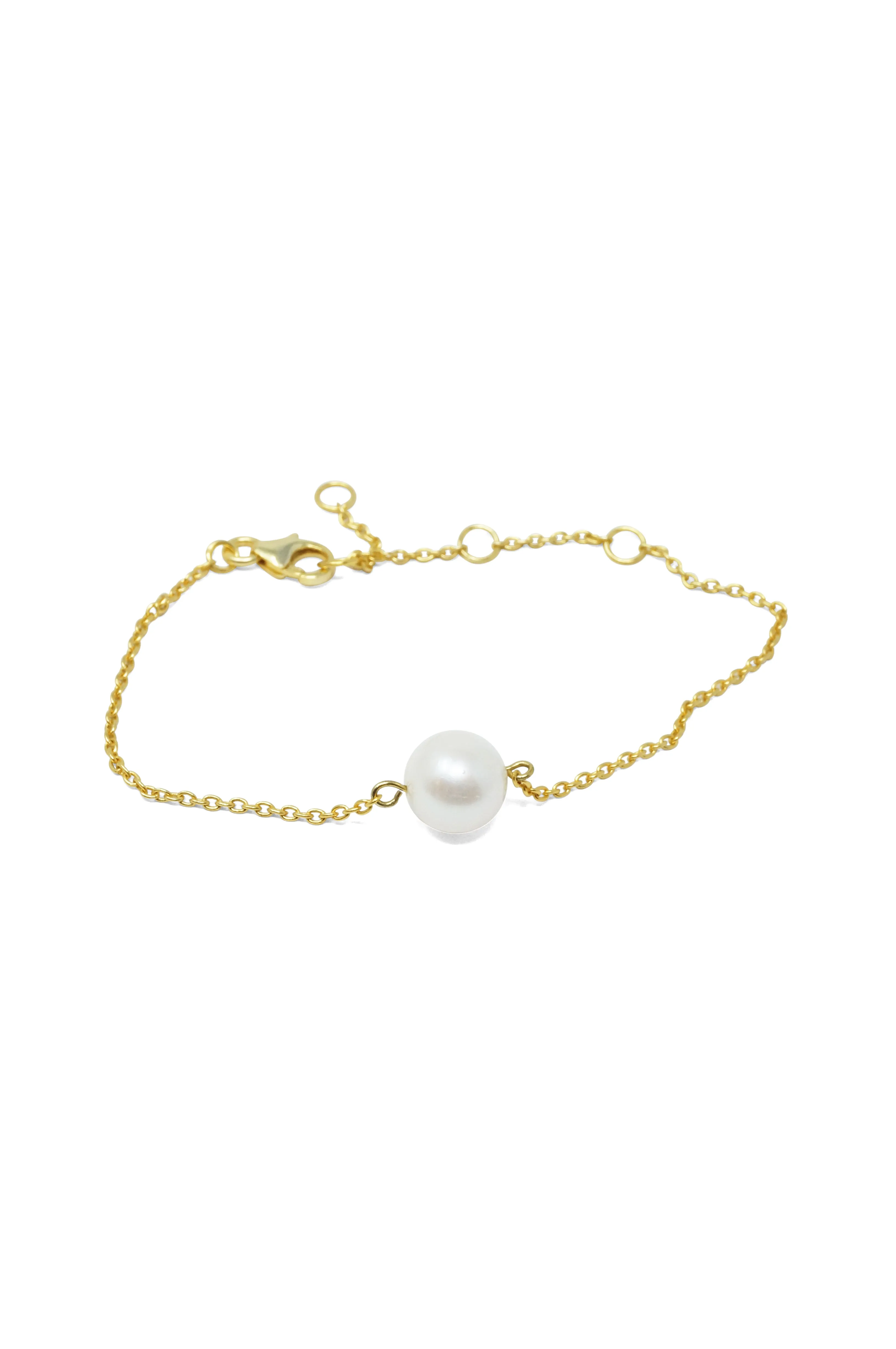 Carry Me Everywhere Pearl Blush Sterling Silver Chain Bracelet