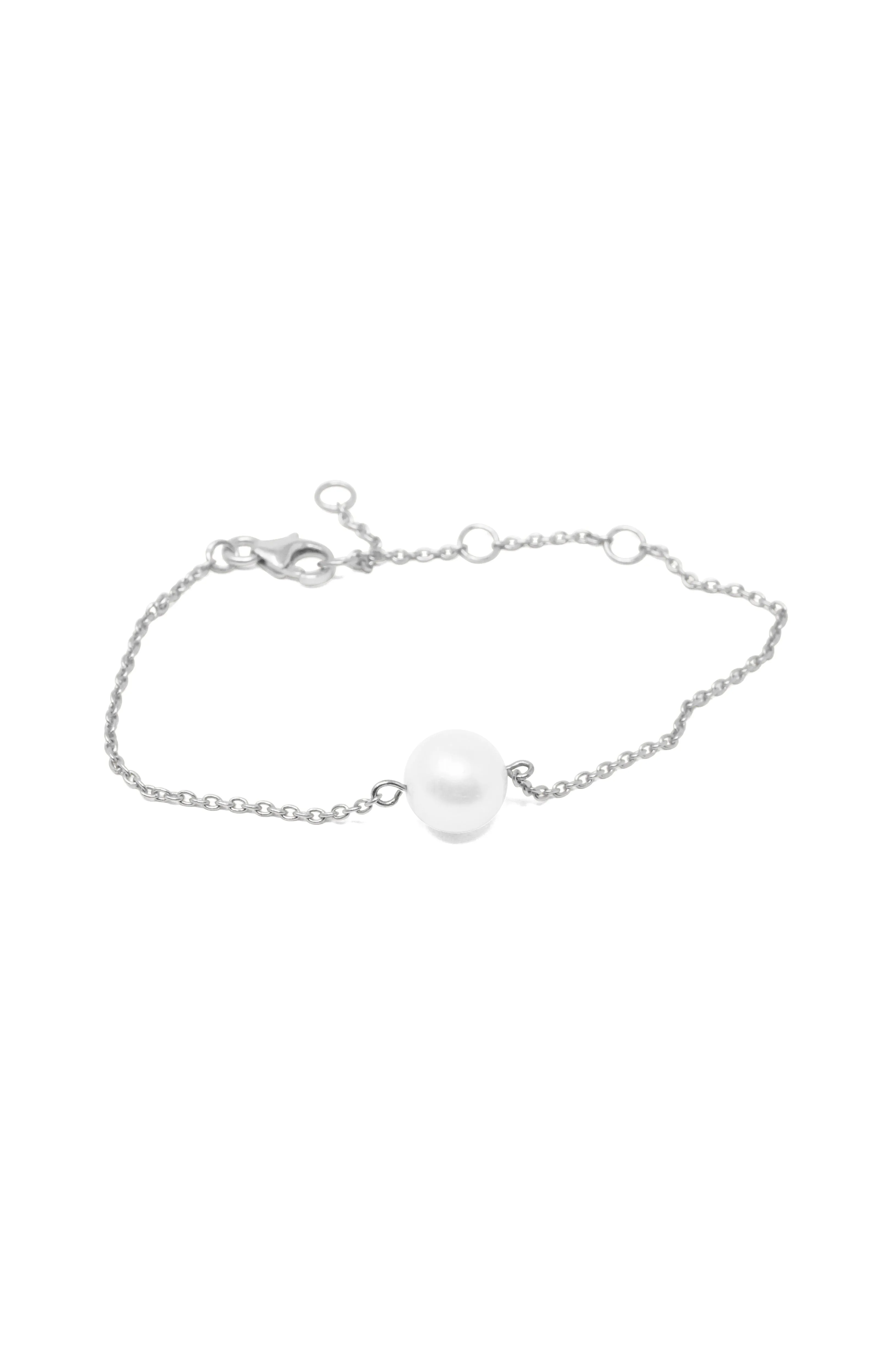Carry Me Everywhere Pearl Blush Sterling Silver Chain Bracelet