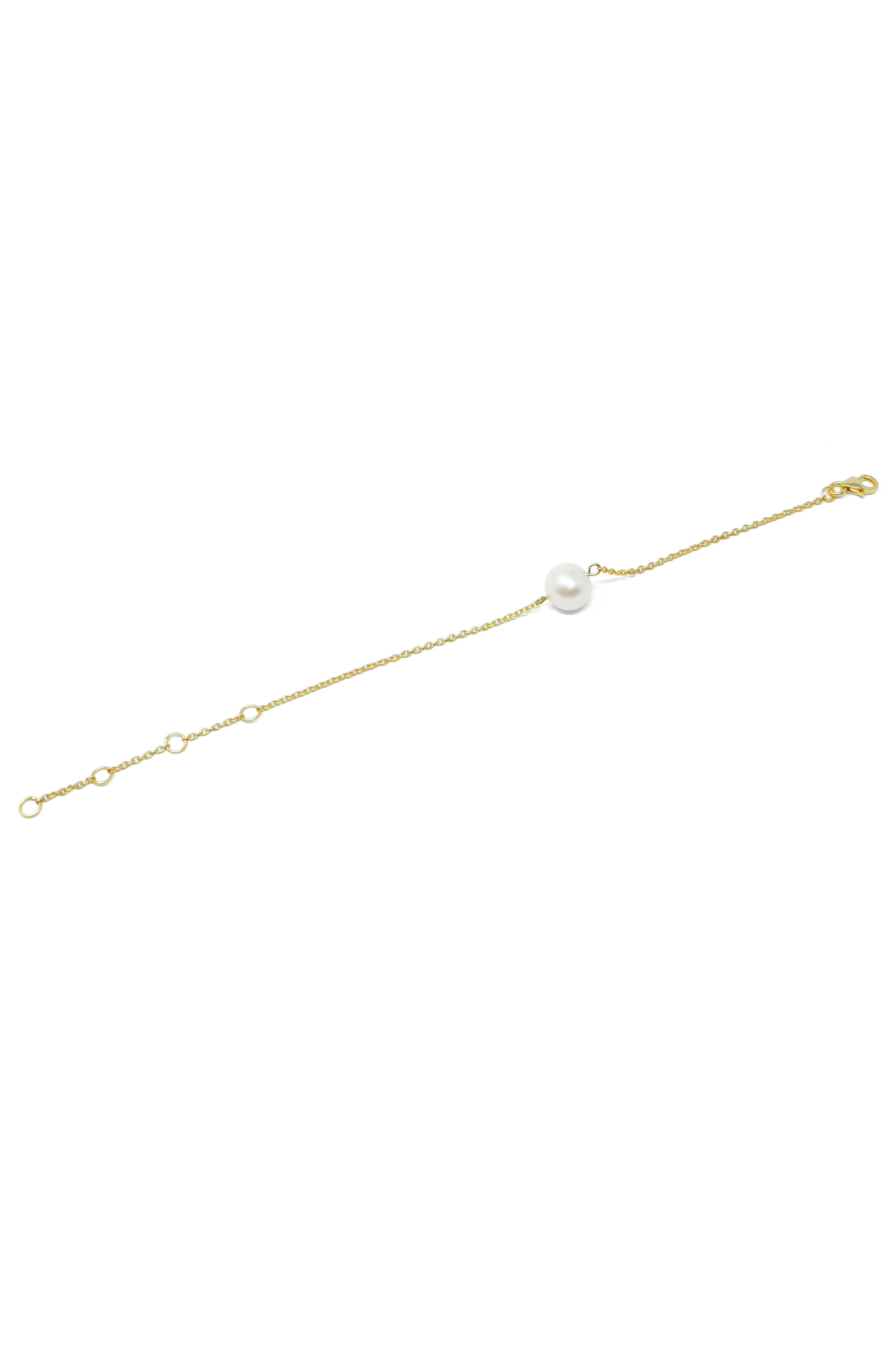 Carry Me Everywhere Pearl Blush Sterling Silver Chain Bracelet