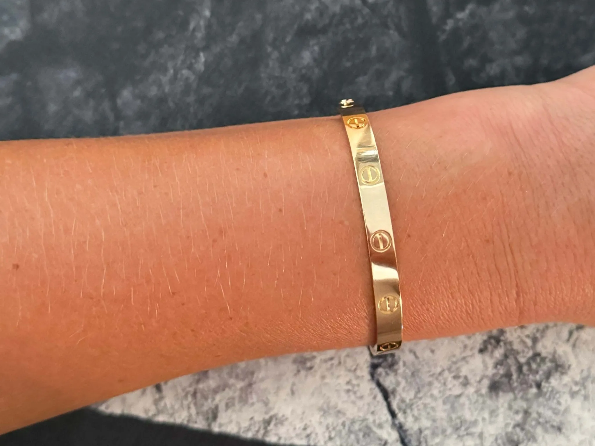 Cartier Love Bracelet 18K Rose Gold Size 17 With Box and Papers