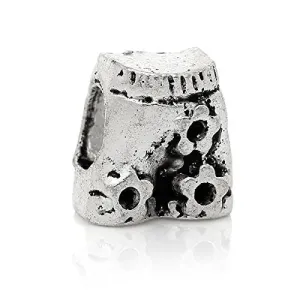 Carved Flower Pot Bead Compatible for Most European Snake Chain Bracelet