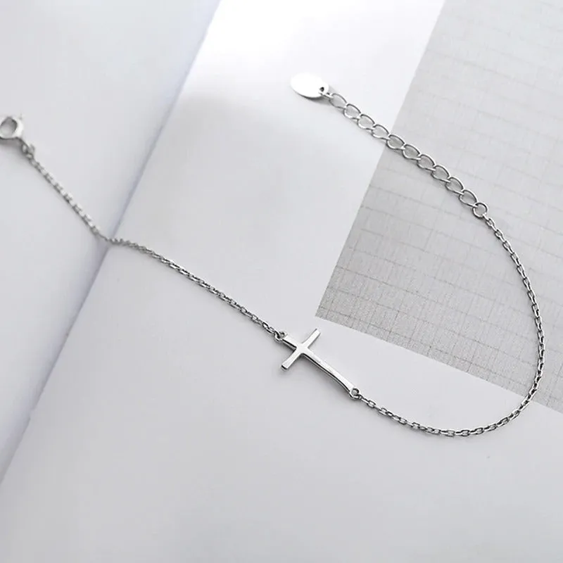 Chain Cross Charm Bracelet