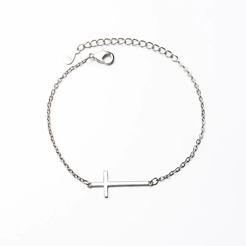 Chain Cross Charm Bracelet