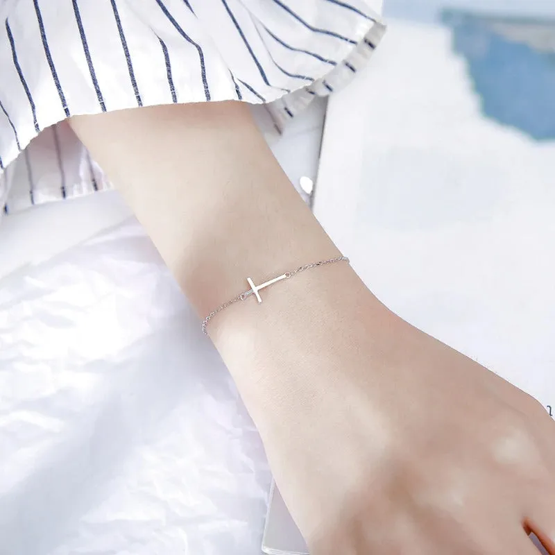 Chain Cross Charm Bracelet