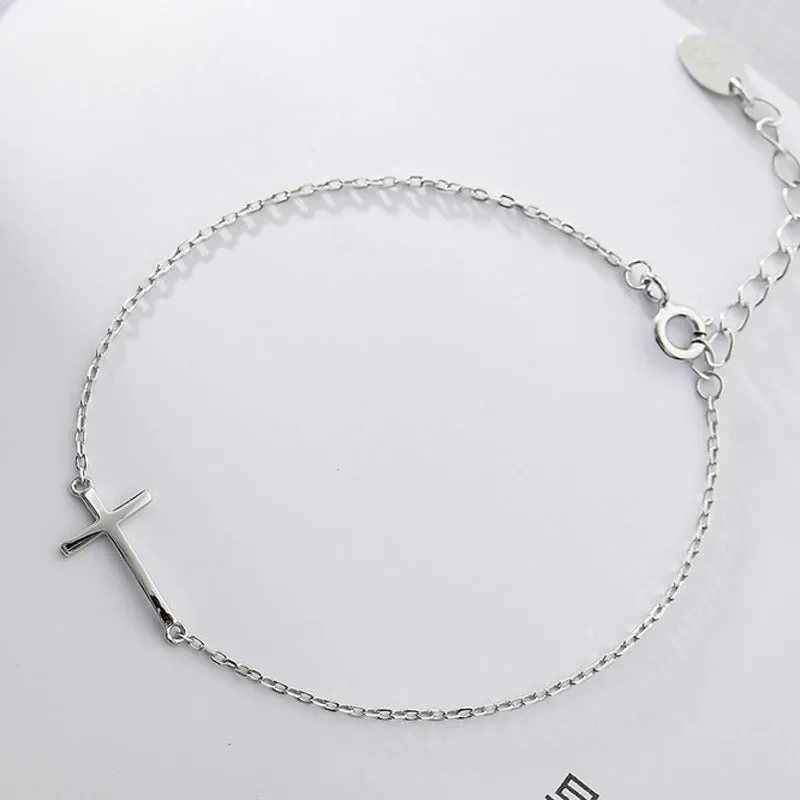 Chain Cross Charm Bracelet