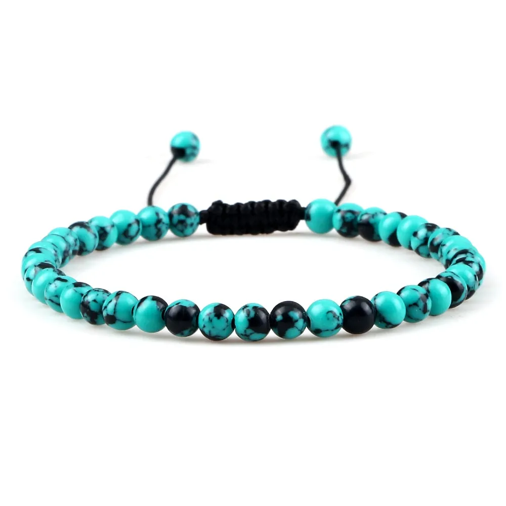 Chakra Beads Bracelet Mini Natural Stone Lava