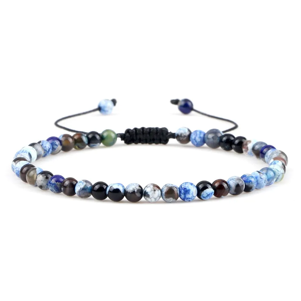 Chakra Beads Bracelet Mini Natural Stone Lava