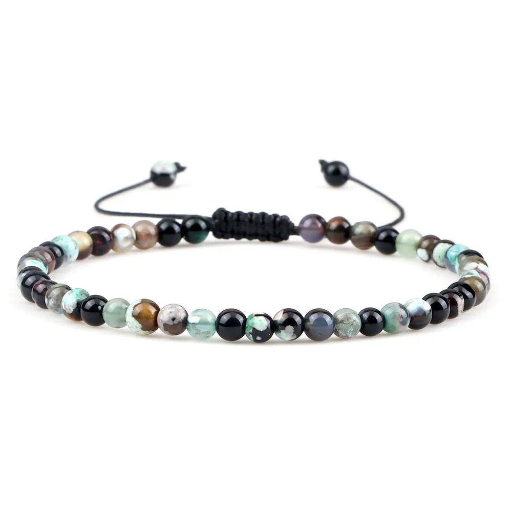 Chakra Beads Bracelet Mini Natural Stone Lava