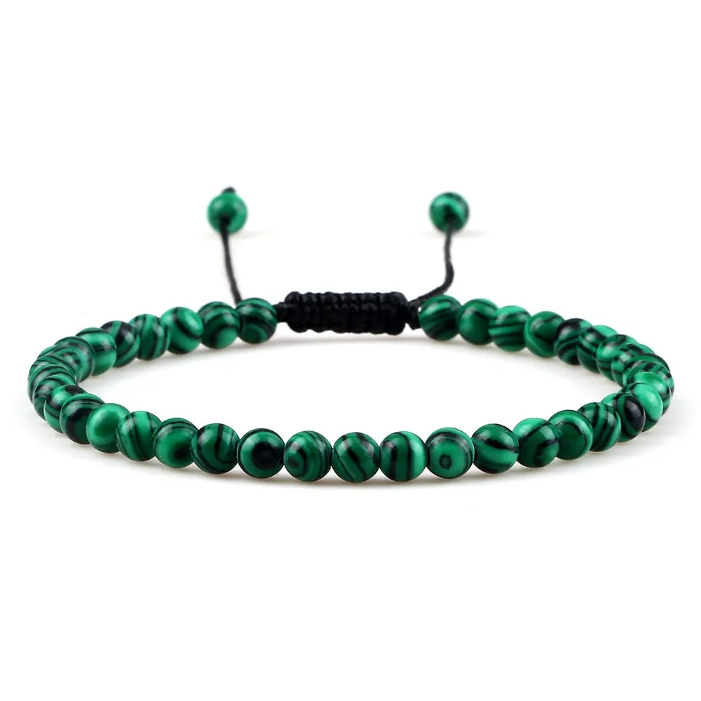 Chakra Beads Bracelet Mini Natural Stone Lava