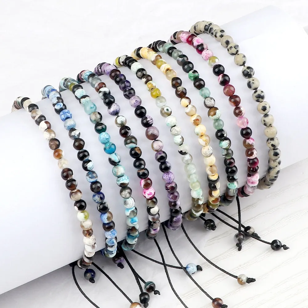 Chakra Beads Bracelet Mini Natural Stone Lava