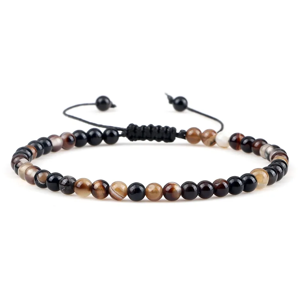 Chakra Beads Bracelet Mini Natural Stone Lava