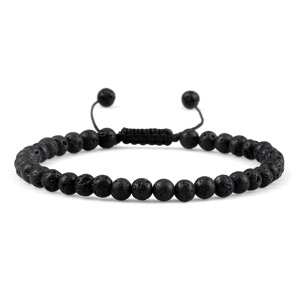 Chakra Beads Bracelet Mini Natural Stone Lava