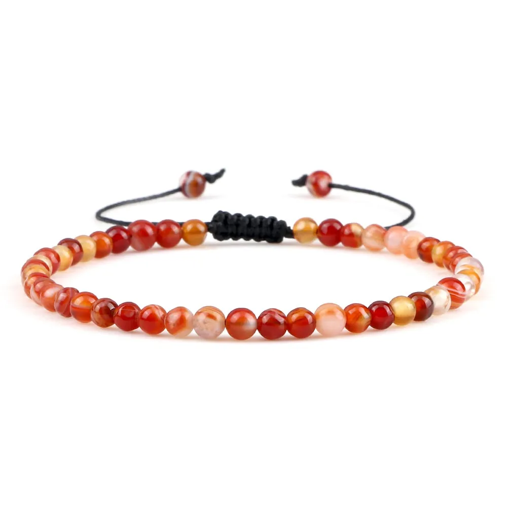 Chakra Beads Bracelet Mini Natural Stone Lava