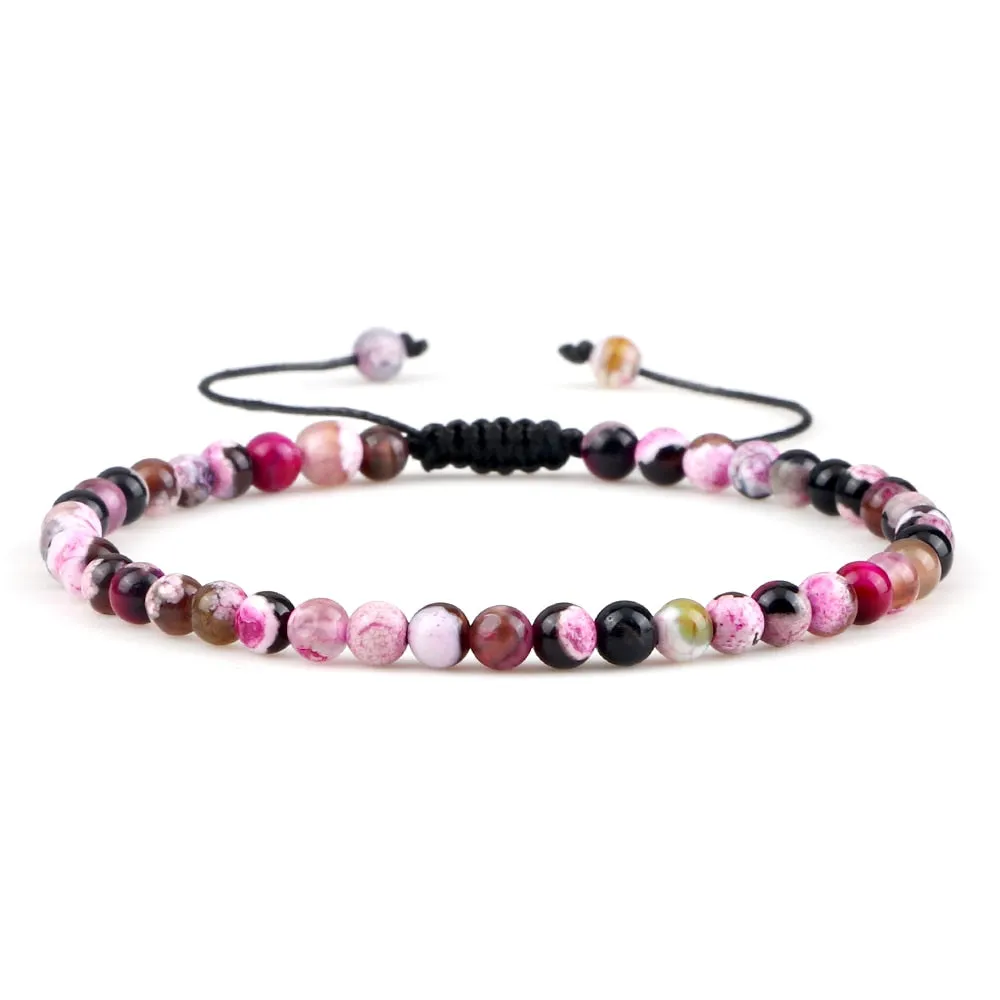 Chakra Beads Bracelet Mini Natural Stone Lava