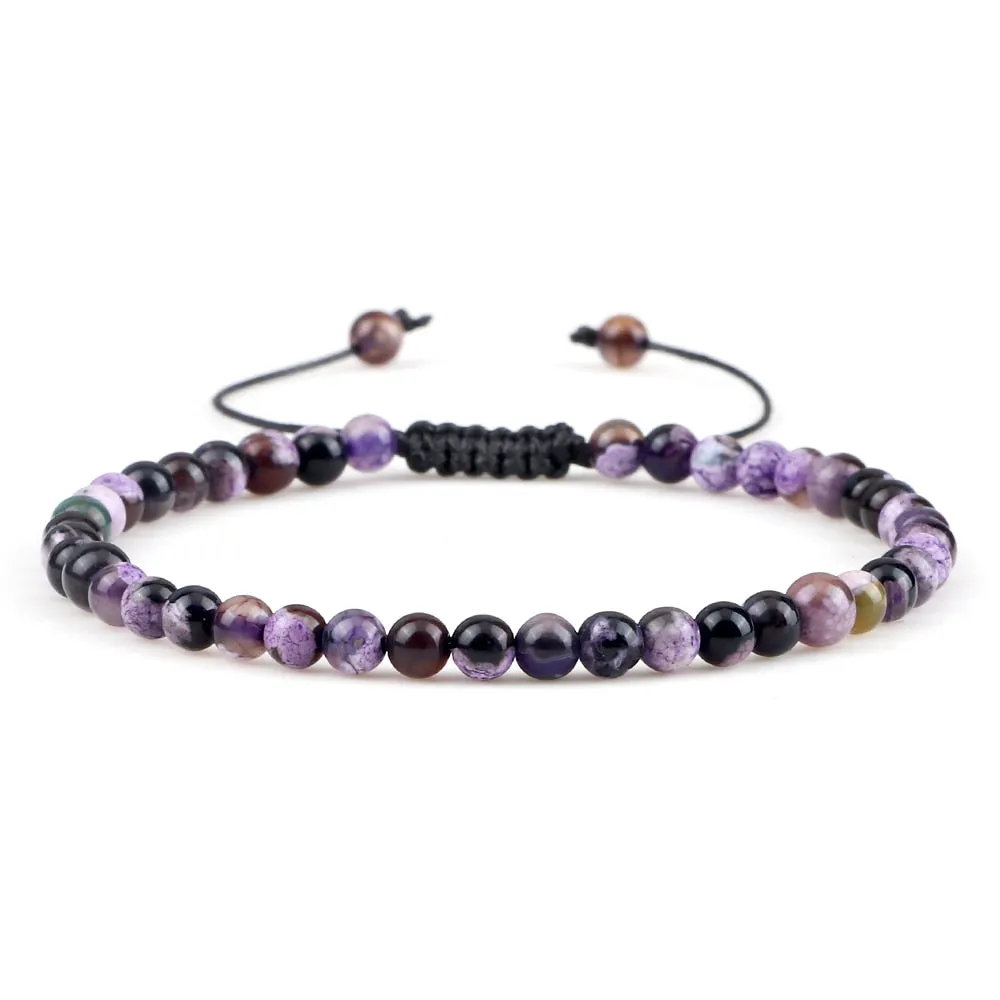 Chakra Beads Bracelet Mini Natural Stone Lava