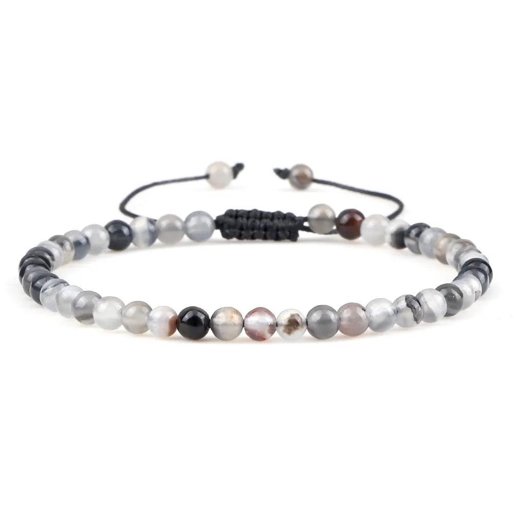 Chakra Beads Bracelet Mini Natural Stone Lava