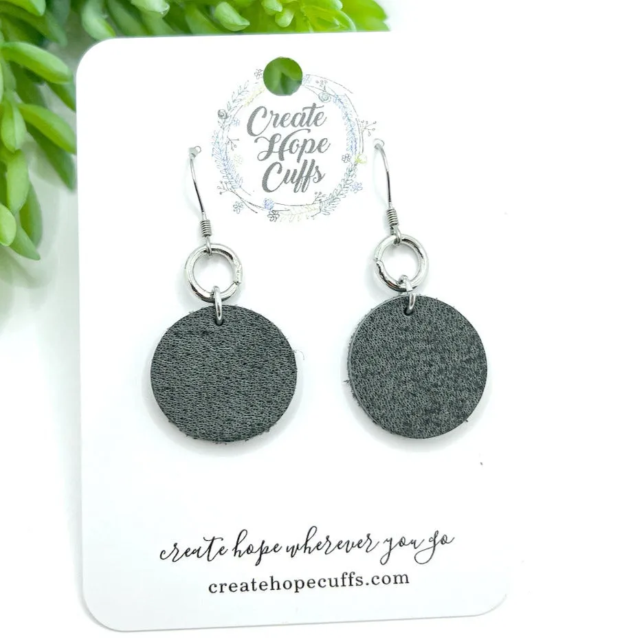 Charcoal Grey MiNi Wrap Personalized Leather Bracelet | Women Teens | Adjustable
