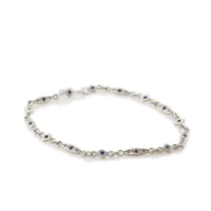Charm Chain Bracelet with Sapphire