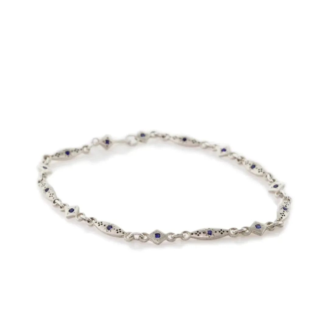Charm Chain Bracelet with Sapphire