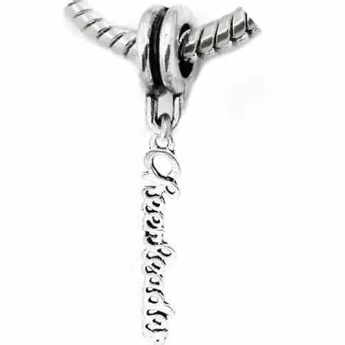 Cheerleader European Bead Compatible for Most European Snake Chain Bracelet