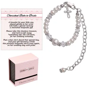 Cherished Babe to Bride Sterling Silver Cross Baby Bracelet