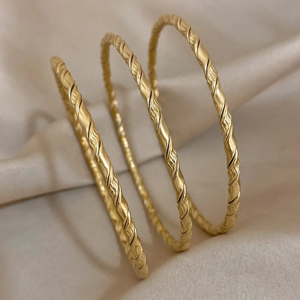 Chic Twist Stainless Steel Bangle