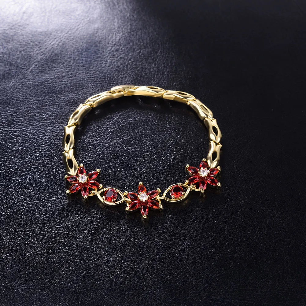 China Factory Flower Iced Out Brass  Gold Plated Cubic Zircon Fancy Bracelets For Women Girls